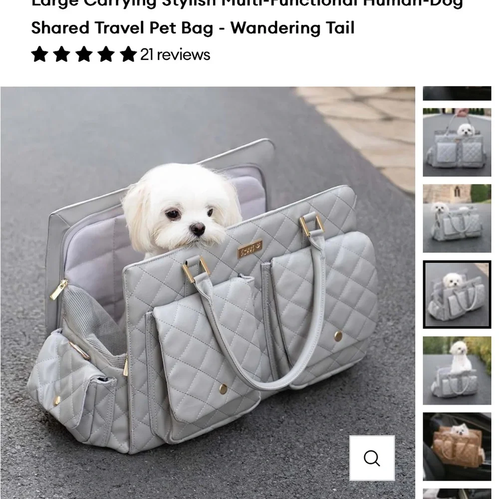 Petunia Pickle Bottom Pink Quilted Dog Carrier